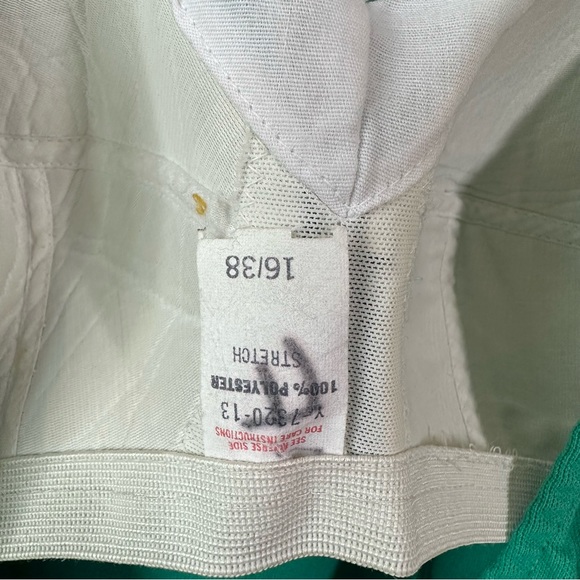 VINTAGE 70s 80s Skirted Side Stripe Swimsuit Made in USA - Picture 11 of 14